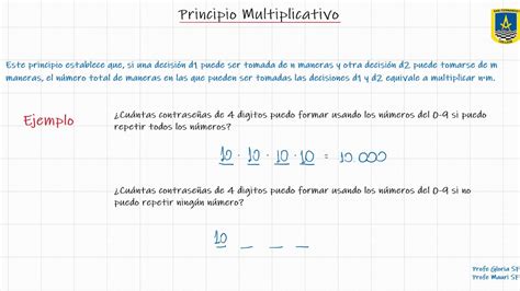 Técnicas de Conteo Principio Multiplicativo YouTube