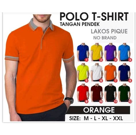 NEW POLO SHIRT Kaos Polo Shirt Pria Kerah Kombinasi Abu Lengan Karet