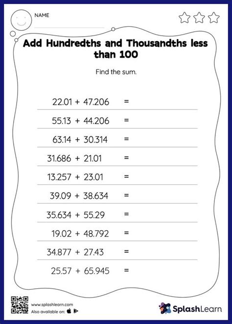 Decimals Worksheets For 5th Graders Online Splashlearn