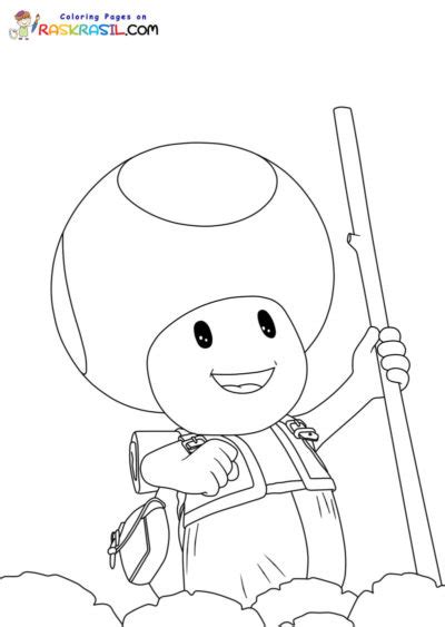 Toad Mario Coloring Pages