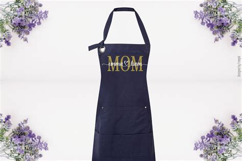 Personalized Mom Apron Mothers Day Kitchen Apron Custom Mama Etsy