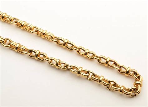 Long Gold Heavy Chain Necklace At 1stdibs