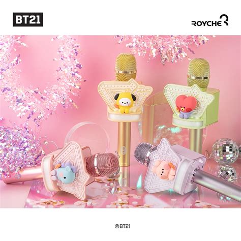 BT21 เปนทางการ BT21 minini MIC บลทธ ไมโครโฟนไรสาย Bluetooth