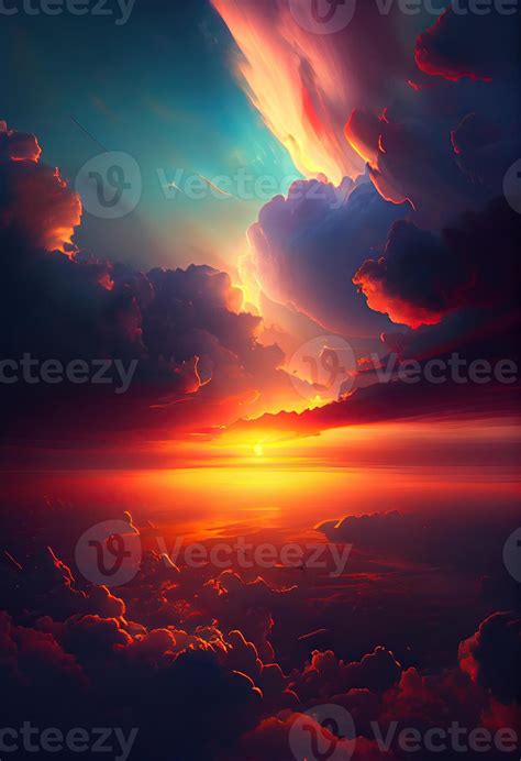 twilight sky and cloud background image. Dramatic sunset and sunrise ...