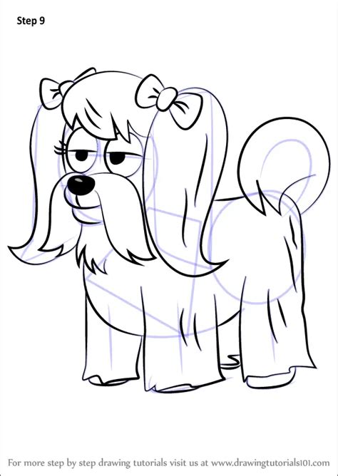 How To Draw Princess From Pound Puppies Pound Puppies Step By Step