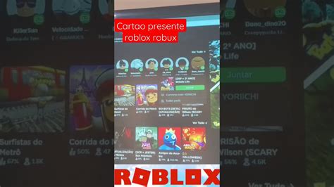 cartão presente roblox robux YouTube