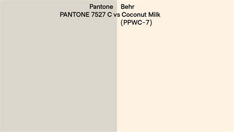 Pantone C Vs Behr Coconut Milk Ppwc Side By Side Comparison