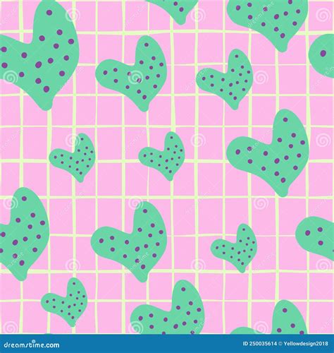 Cute Hand Drawn Heart Seamless Pattern Valentine S Day Card Wallpaper