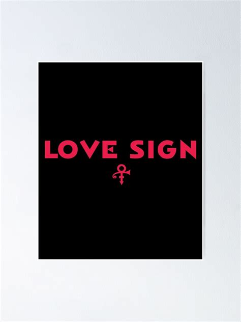 Prince Love Sign Red Poster By Jiaho2020 Redbubble