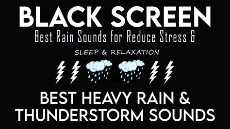 Thunder And Rain Sounds For Sleeping Black Screen Sleep And