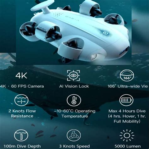 Fifish V Evo K Underwater Drone With Robotic Arm Ai Vision Lock