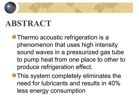 Thermo Acoustic Refrigeration PPT