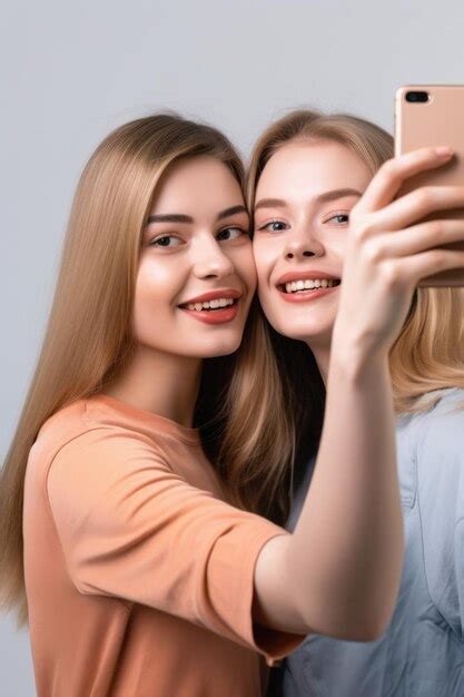 Premium Ai Image Shot Of Two Young Women Taking A Selfie Together