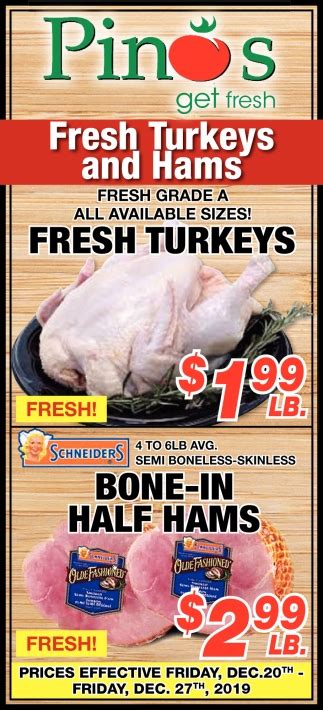 Fresh Turkeys And Hams Pino S Get Fresh Sault Ste Marie On