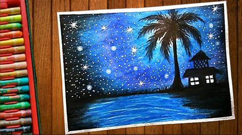 An Easy Way To Draw A Night Sky With Pastels Youtube