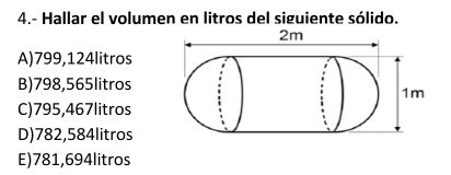 Solved Hallar El Volumen En Litros Del Siguiente S Lido A