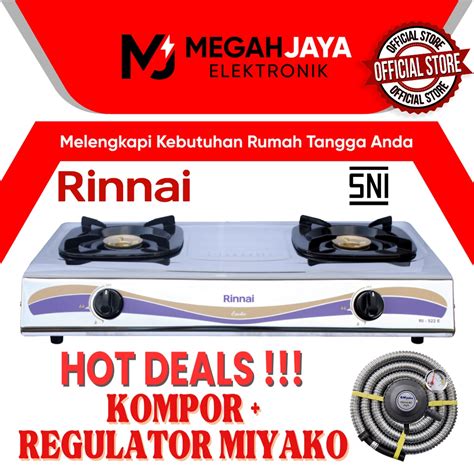 Jual Cod Ready Rpaket Hemat Kompor Stainless Steel Regulator Rinnai