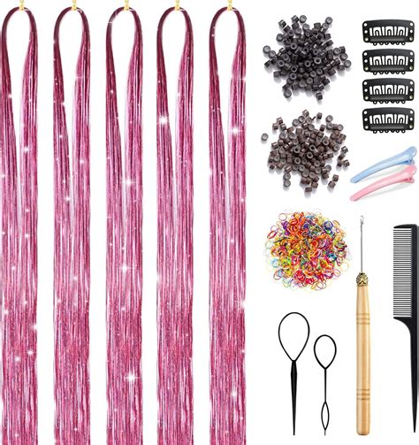 Amazon Hair Tinsel Kit With Tools Inch Strands Tinsel