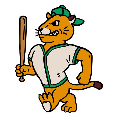 Cartoon Tiger Holding A Baseball Bat Png And Svg Design For T Shirts