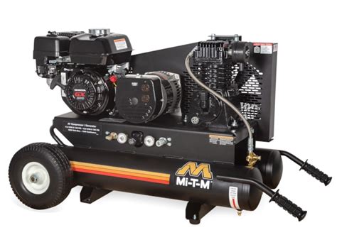 Mi T M 8 Gal Single Stage Industrial Air Compressorgenerator Combo