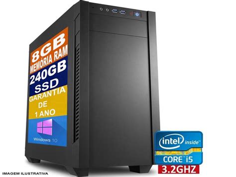 Pc Computador Cpu Desktop Intel Core I Gb Mem Ria Ram Ssd Gb