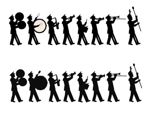 Marching band silhouette Vector Art Stock Images | Depositphotos