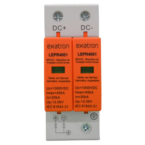 Dispositivo de proteção contra surtos DPS 2P 45KA Exatron