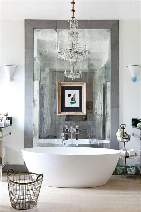 41 Bathrooms With Mirrors Above Bathtubs Shelterness