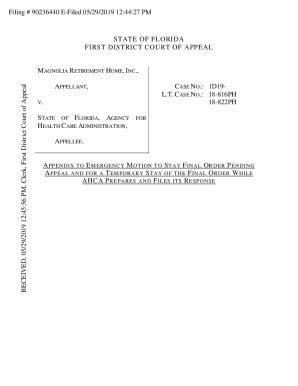 Fillable Online Edca 1dca The Florida Appellate Courts Docket