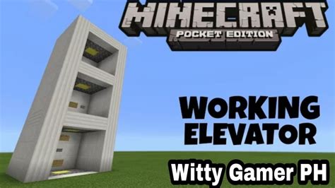 How To Make Elevator In Minecraft Ver 1 0 5 Witty Gamer Ph Youtube