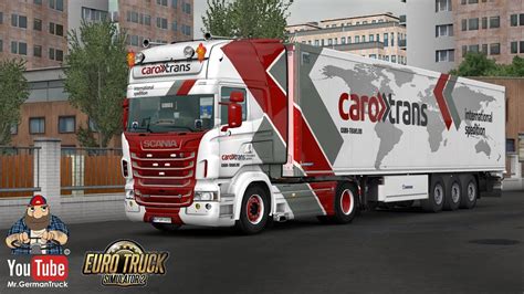 [ets2 V1 36] Scania Rjl Krone Coolliner Carotrans Skinwork Youtube