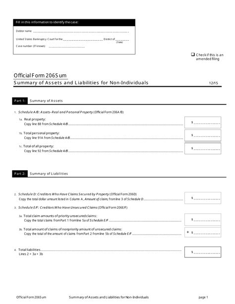 Schedule Of Assets And Liabilities Template Ms Excel Templates