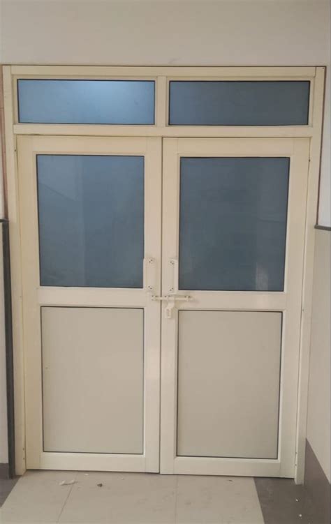 Off White Frame Color Office Aluminium Glass Hinged Door At Rs 260 Sq