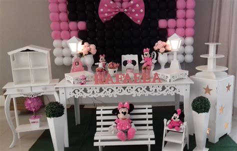 Decoração De Aniversario Da Minnie Rosa Simples Últimas Decoração