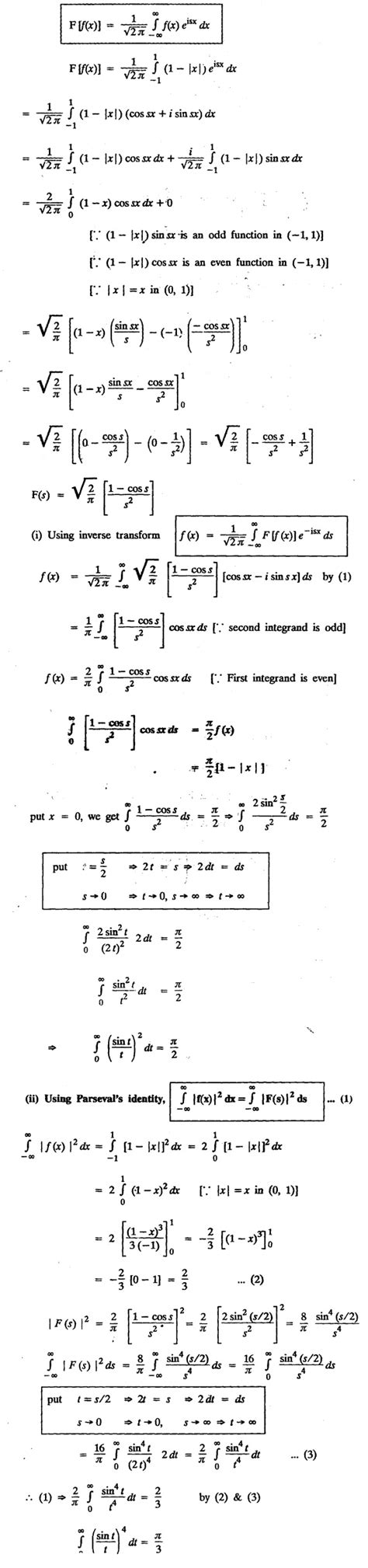 Fourier Transform Pair Definition Properties Proof Statement