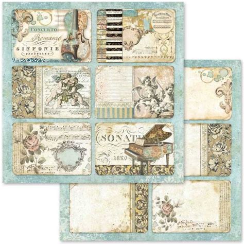 Stamperia Scrapbooking Pad 10 Sheets Cm 30 5x30 5 12 X12 Music