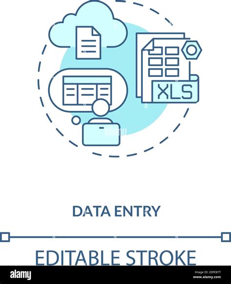 Data Entry Turquoise Concept Icon Stock Vector Image And Art Alamy