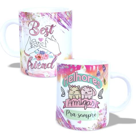 Caneca De Porcelana Personalizada Tema Melhores Amigas Elo7