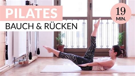 19 Min Pilates für Bauch Rücken YouTube