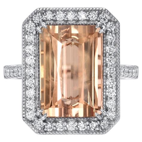 Natural Orange Precious Topaz Diamond Gold Ring At Stdibs