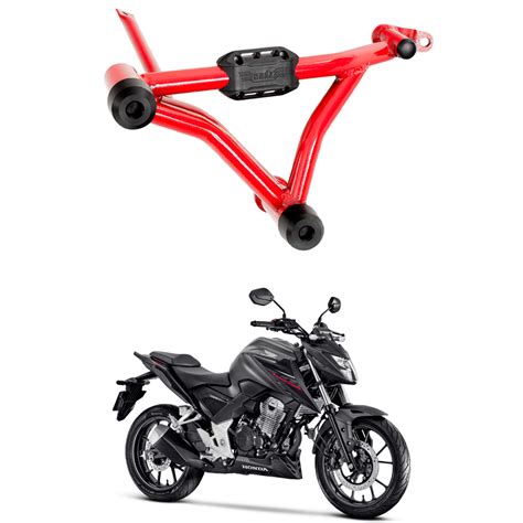 Protetor Stunt CB 300F Twister 2023 Vermelho Bráz Acessórios