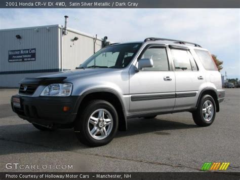 Satin Silver Metallic 2001 Honda Cr V Ex 4wd Dark Gray Interior