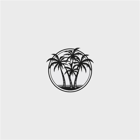 Premium Vector Palm Tree Logo Design Vector Illustration