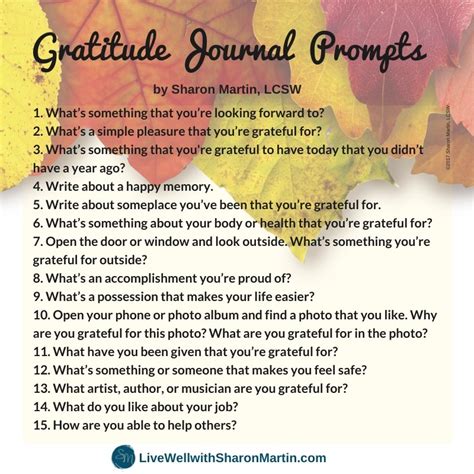 The Power Of Gratitude 30 Gratitude Journal Prompts Live Well With