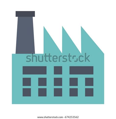 Factory Plant Building Icon Stock Vector Royalty Free