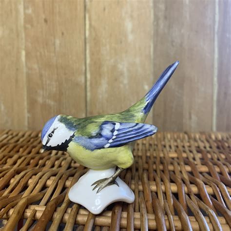 Vintage Goebel Blue Eurasian Titmouse Bird Figurine Ebay