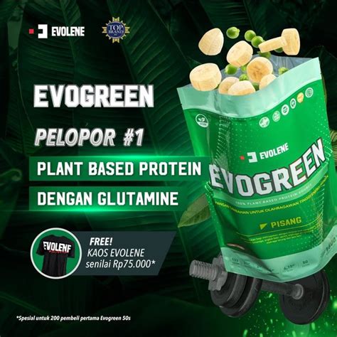 Jual Evogreen Evolene Evo Green Vegan Whey Protein Plant Banana Pisang