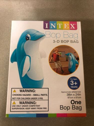 INTEX DOLPHIN 3 D INFLATABLE BOP BAG NEW EBay