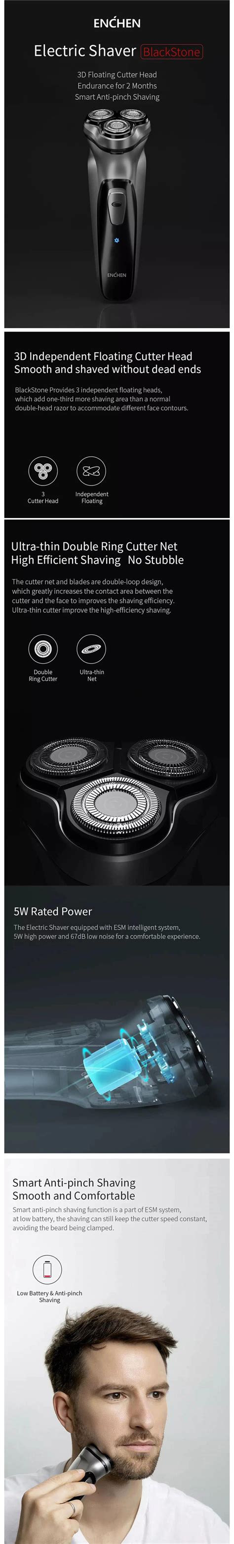 Xiaomi Enchen Blackstone Electric Shaver Gearmade