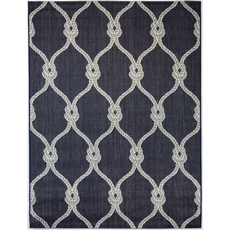 Hampton Bay Trellis Rope Navy 7 Ft 10 In X 9 Ft 10 In Indoor